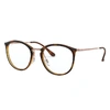 Ray Ban Rb7140 Eyeglasses Bronze-copper Frame Clear Lenses 49-20 In Bronze-copper