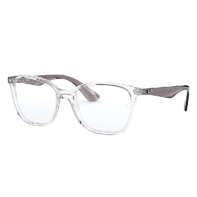 Ray Ban Rb7066 Eyeglasses Grey Frame Clear Lenses Polarized 52-17
