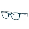 Ray Ban Rb5285 Eyeglasses Blue Frame Clear Lenses Polarized 53-19 In Blue