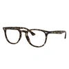 Ray Ban Rb7159 Eyeglasses Tortoise Frame Clear Lenses Polarized 52-20 In Tortoise