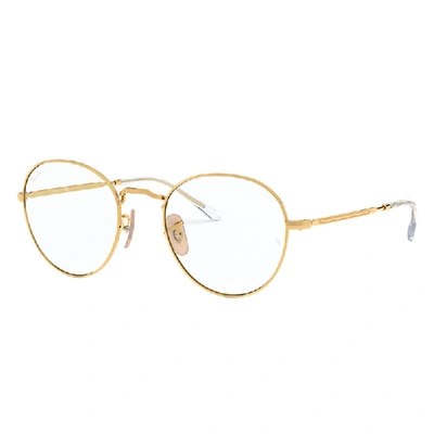 Ray Ban Round Metal Optics Ii Eyeglasses Gold Frame Clear Lenses 51-20
