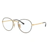 Ray Ban Round Metal Optics Ii Eyeglasses Gold Frame Clear Lenses Polarized 51-20 In Gold