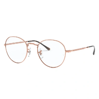 Ray Ban Round Metal Optics Ii Eyeglasses Bronze-copper Frame Clear Lenses Polarized 51-20