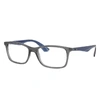 Ray Ban Rb7047 Eyeglasses Blue Frame Clear Lenses Polarized 54-17 In Blau