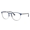Ray Ban Rb6375 Optics Eyeglasses Gunmetal Frame Clear Lenses Polarized 51-18 In Gunmetal