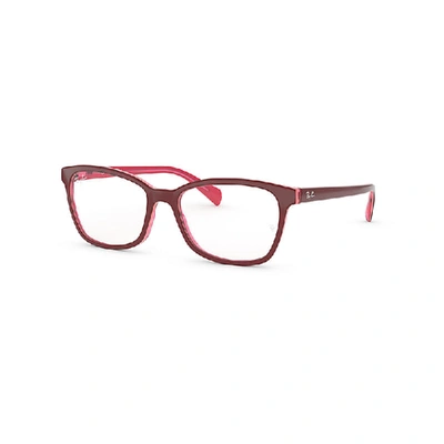 RAY BAN EYEGLASSES WOMAN RB5362 OPTICS - PURPLE-REDDISH FRAME CLEAR LENSES 54-17