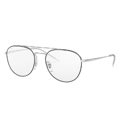 Ray Ban Rb6414 Eyeglasses Silver Frame Clear Lenses 55-18