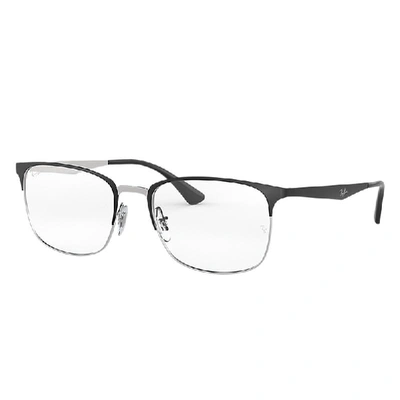 Ray Ban Rb6421 Eyeglasses Black Frame Clear Lenses Polarized 54-18 In Black On Silver