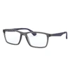 Ray Ban Rb7056 Eyeglasses Black Frame Clear Lenses Polarized 55-17 In Black