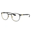 Ray Ban Rb6355 Eyeglasses Black Frame Clear Lenses Polarized 50-20 In Gold