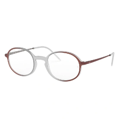 Ray Ban Rb7153 Eyeglasses Bordeaux Frame Clear Lenses Polarized 50-21