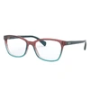 Ray Ban Rb5362 Optics Eyeglasses Blue Frame Clear Lenses 54-17 In Blue
