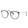 Ray Ban Rb7140 Eyeglasses Silver Frame Clear Lenses 51-20 In Silver
