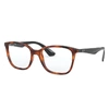 Ray Ban Rb7066 Eyeglasses Blue Frame Clear Lenses Polarized 54-17 In Black