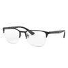 Ray Ban Rb6428 Eyeglasses Black Frame Clear Lenses Polarized 52-19 In Black