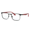 Ray Ban Rb6363 Eyeglasses Black Frame Clear Lenses Polarized 54-18 In Black