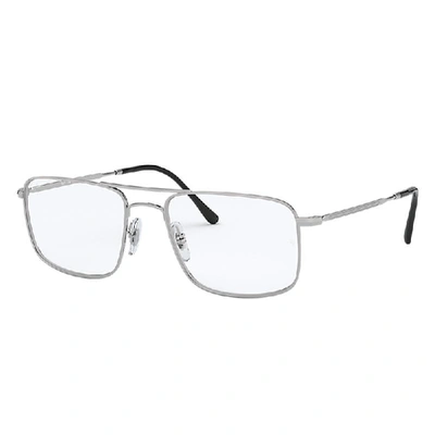Ray Ban Rb6434 Eyeglasses Silver Frame Clear Lenses 55-18