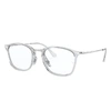 Ray Ban Rb7164 Eyeglasses Silver Frame Clear Lenses Polarized 52-20 In Silver
