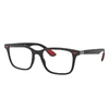 Ray Ban Rb7144m Scuderia Ferrari Collection Eyeglasses Black Frame Clear Lenses 53-18 In Black