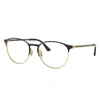 Ray Ban Rb6375 Optics Eyeglasses Gold Frame Clear Lenses Polarized 51-18 In Gold
