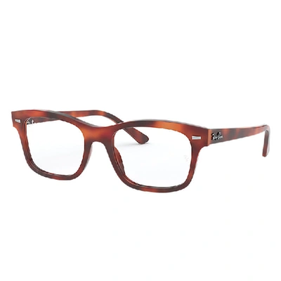 Ray Ban Burbank Optics Eyeglasses Tortoise Frame Clear Lenses Polarized 52-19