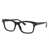 Ray Ban Burbank Optics Eyeglasses Black Frame Clear Lenses 54-19 In Black