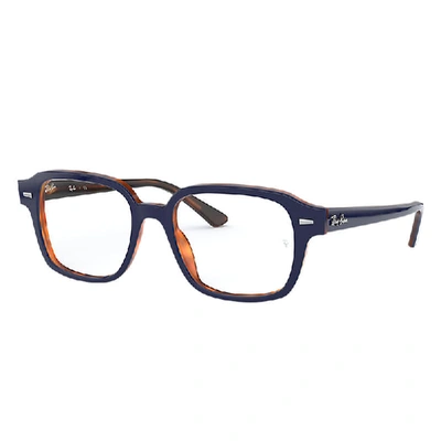 Ray Ban Tucson Eyeglasses Blue Frame Clear Lenses Polarized 50-18