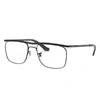 Ray Ban Olympian Ix Optics Eyeglasses Black Frame Clear Lenses 52-18 In Schwarz