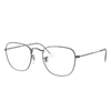 Ray Ban Frank Optics Eyeglasses Gunmetal Frame Clear Lenses Polarized 51-20 In Gunmetal
