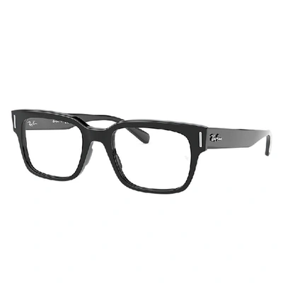 Ray Ban Jeffrey Optics Eyeglasses Black Frame Clear Lenses Polarized 53-20