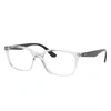 Ray Ban Rb7047 Eyeglasses Black Frame Clear Lenses Polarized 54-17 In Black