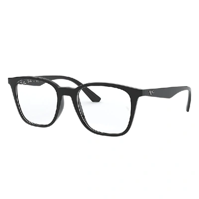 Ray Ban Rb7177 Eyeglasses Black Frame Clear Lenses Polarized 51-18 In Schwarz