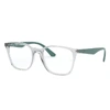 Ray Ban Rb7177 Eyeglasses Green Frame Clear Lenses Polarized 51-18 In Green