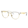 Ray Ban Rb6396 Optics Eyeglasses Brushed Gold Frame Clear Lenses 51-19 In Brushed Gold