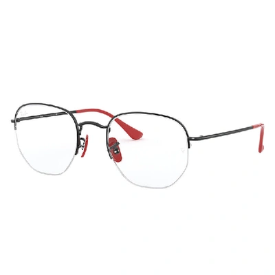 Ray Ban Rb6448m Scuderia Ferrari Collection Eyeglasses Black Frame Clear Lenses Polarized 50-22