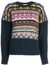 Jason Wu Patterned Knit Jumper In Blue