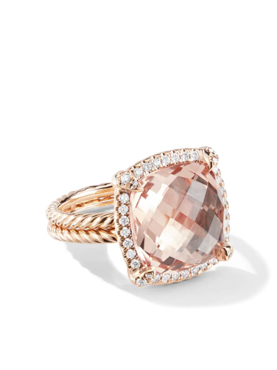 David Yurman 18kt Rose Gold Chatelaine Morganite And Diamond Ring In D8ramodi