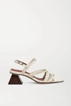 SOULIERS MARTINEZ PENELOPE 55 LEATHER SLINGBACK SANDALS