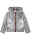 BURBERRY LOGO PRINT HOODED JACKET