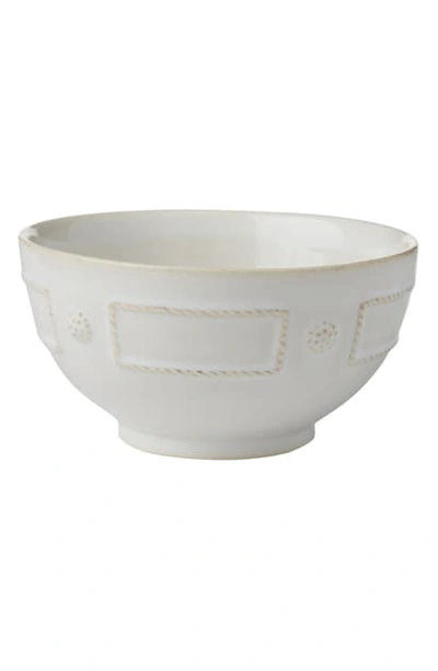 Juliska Berry & Thread French Panel Ceramic Cereal Bowl In Whitewash