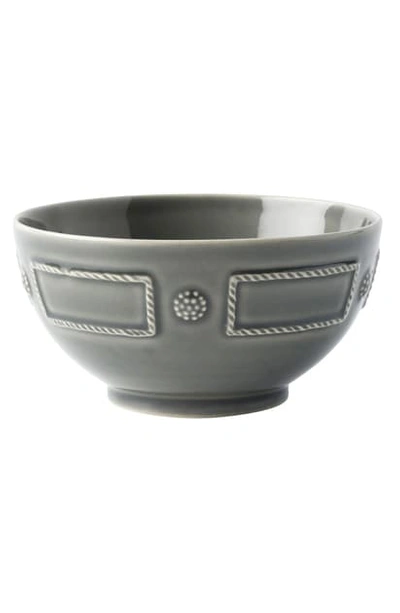 Juliska Berry & Thread French Panel Ceramic Cereal Bowl In Stone Grey