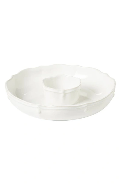 Juliska 'berry And Thread' Chips & Dip Serving Bowl In Whitewash