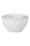 Juliska Berry & Thread Nesting Prep Bowl Set/4 - Whitewash In Whitewash