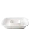 Juliska Puro Whitewash Chip And Dip Server In Whitewash