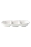 Juliska Berry & Thread Melamine Triple Section Server In Whitewash