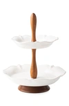 Juliska Berry & Thread Tiered Ceramic Serving Stand In White