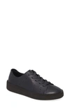 Camper Courb Perforated Low Top Sneaker In Dark Grey Leather