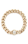 ZOË CHICCO DIAMOND CURB CHAIN RING,SCCR-1-D