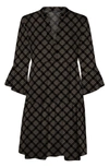 Vero Moda Kay Bell Sleeve Minidress In Black