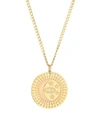 Zoë Chicco Medium 14k Yellow Gold & Diamond Celestial Protection Pendant Necklace